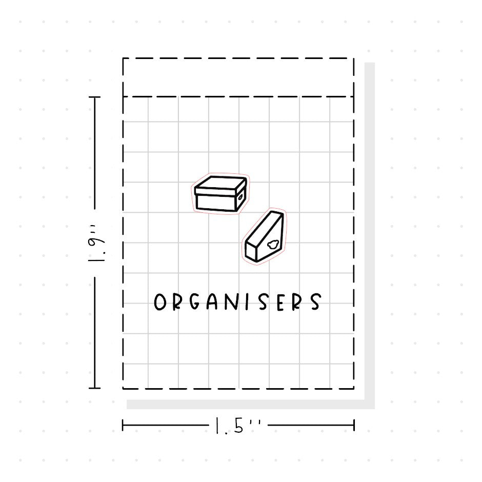 (PM439) Organisers - Tiny Minimal Icon Stickers