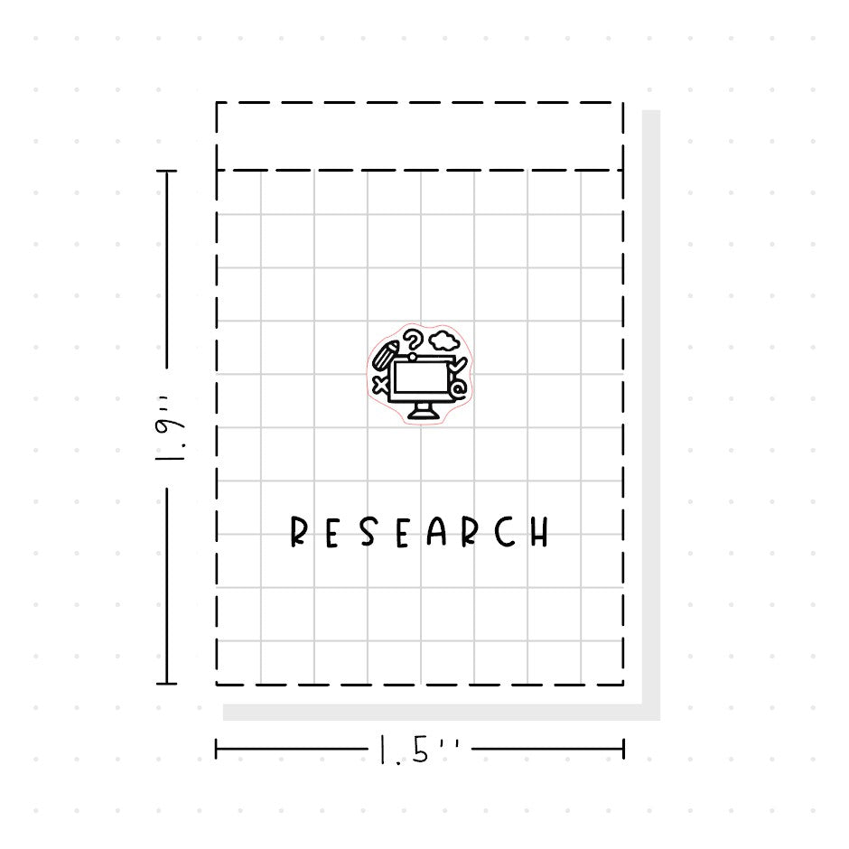 (PM441) Online Research - Tiny Minimal Icon Stickers