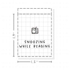 (PM442) Snoozing While Reading - Tiny Minimal Icon Stickers