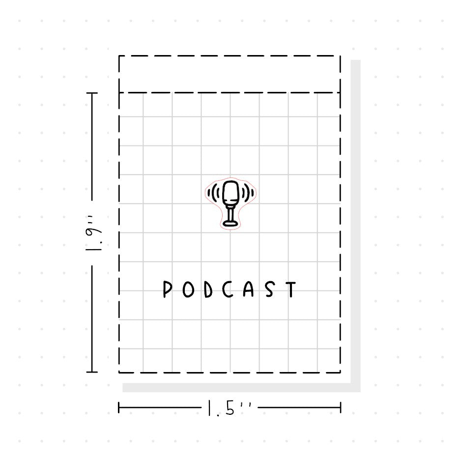 (PM444) Podcast - Tiny Minimal Icon Stickers