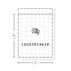 (PM445) Loudspeaker - Tiny Minimal Icon Stickers
