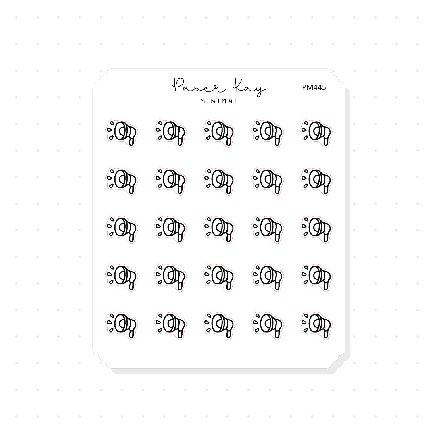 (PM445) Loudspeaker - Tiny Minimal Icon Stickers