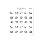 (PM449) Shoebox - Tiny Minimal Icon Stickers