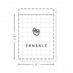 (PM450) Sandals - Tiny Minimal Icon Stickers