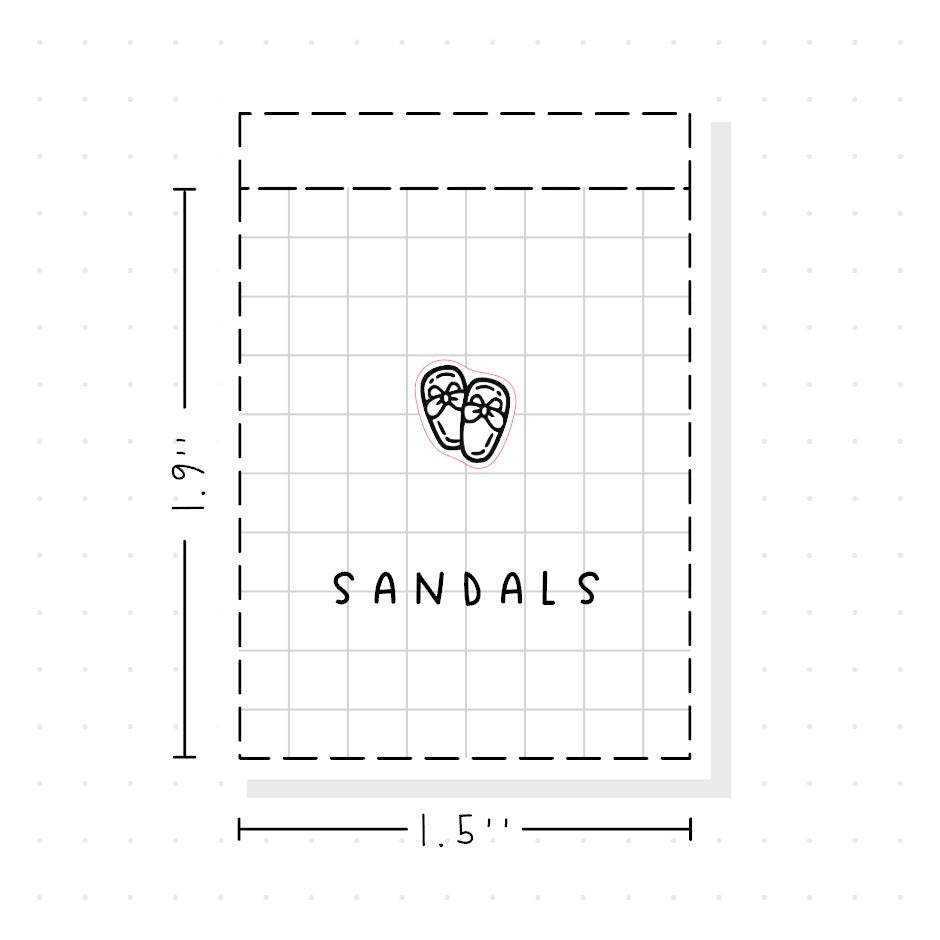 (PM450) Sandals - Tiny Minimal Icon Stickers