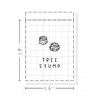 (PM451) Tree Stump - Tiny Minimal Icon Stickers
