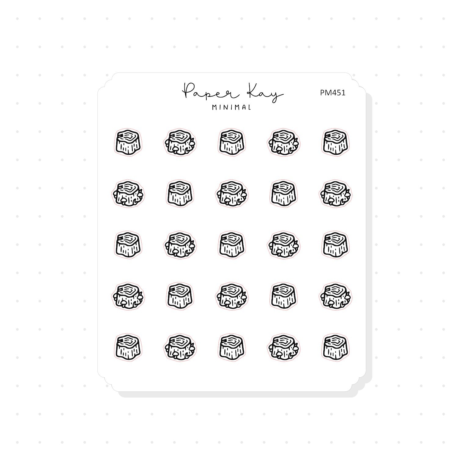 (PM451) Tree Stump - Tiny Minimal Icon Stickers