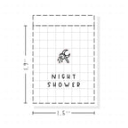 (PM452) Night Shower - Tiny Minimal Icon Stickers