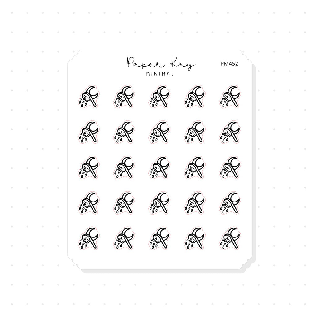 (PM452) Night Shower - Tiny Minimal Icon Stickers