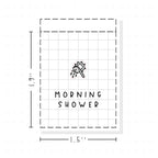 (PM453) Morning Shower - Tiny Minimal Icon Stickers