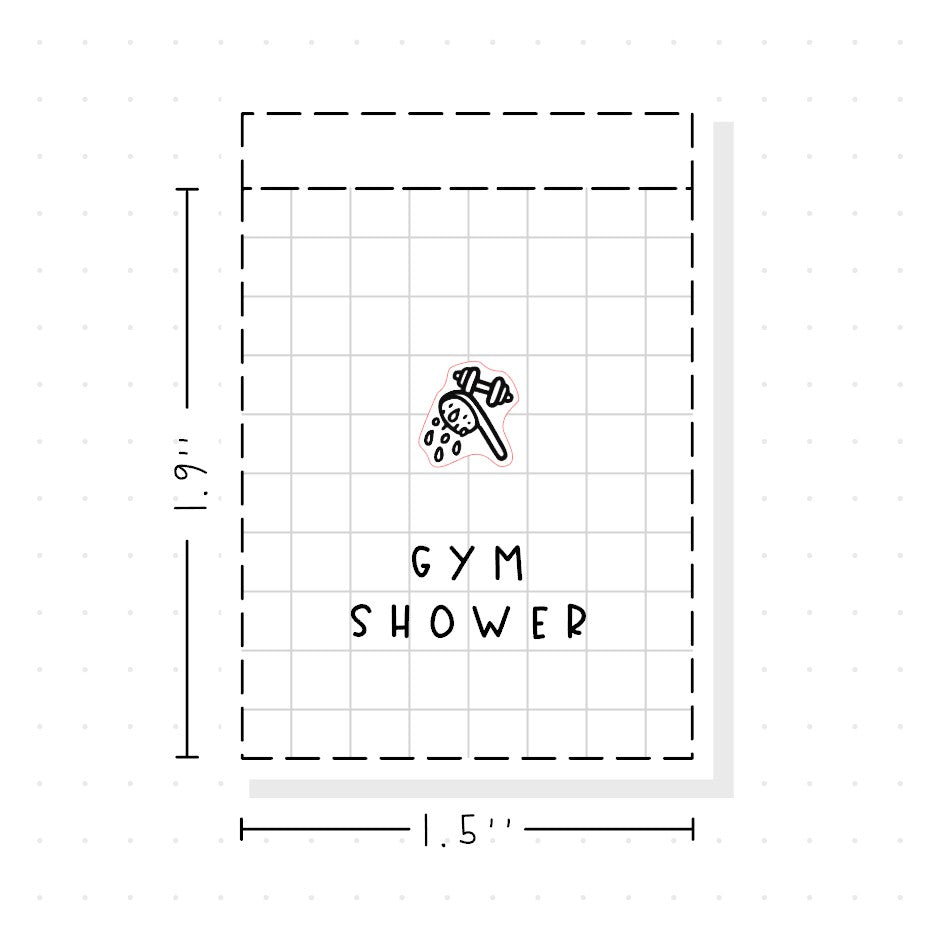 (PM454) Gym Shower - Tiny Minimal Icon Stickers
