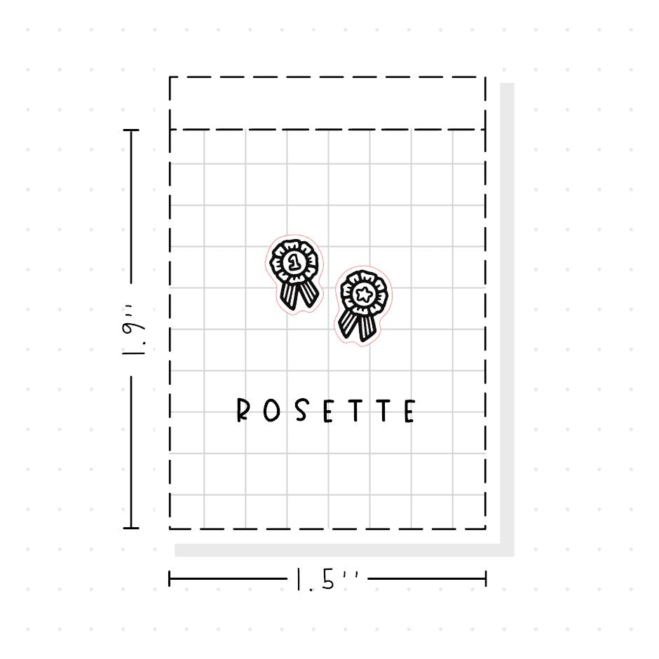(PM455) Rosette - Tiny Minimal Icon Stickers