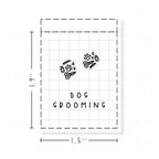 (PM456) Dog Grooming - Tiny Minimal Icon Stickers