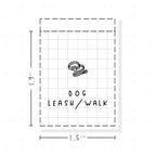 (PM457) Dog Leash/Walk - Tiny Minimal Icon Stickers
