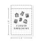 (PM458) Flower Gardening - Tiny Minimal Icon Stickers