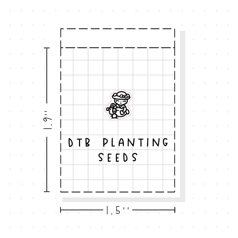 (PM459) DTB Planting Seeds - Tiny Minimal Icon Stickers