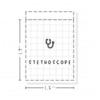 (PM461) Stethoscope - Tiny Minimal Icon Stickers