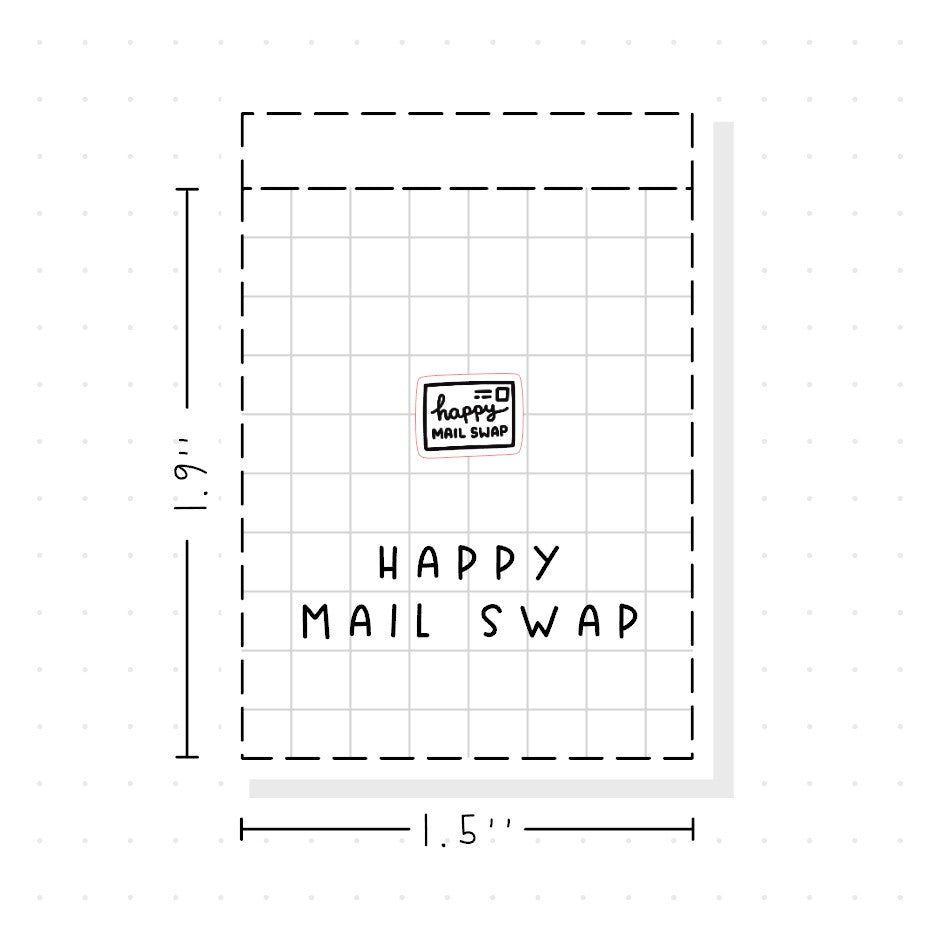 (PM462) Happy Mail Swap - Tiny Minimal Icon Stickers
