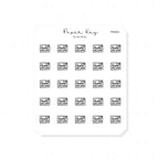 (PM462) Happy Mail Swap - Tiny Minimal Icon Stickers