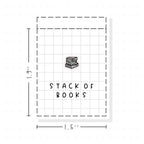 (PM463) Stack of Books - Tiny Minimal Icon Stickers