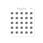 (PM463) Stack of Books - Tiny Minimal Icon Stickers