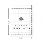 (PM464) Pumpkin Spice Latte - Tiny Minimal Icon Stickers