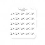 (PM465) Croissant - Tiny Minimal Icon Stickers