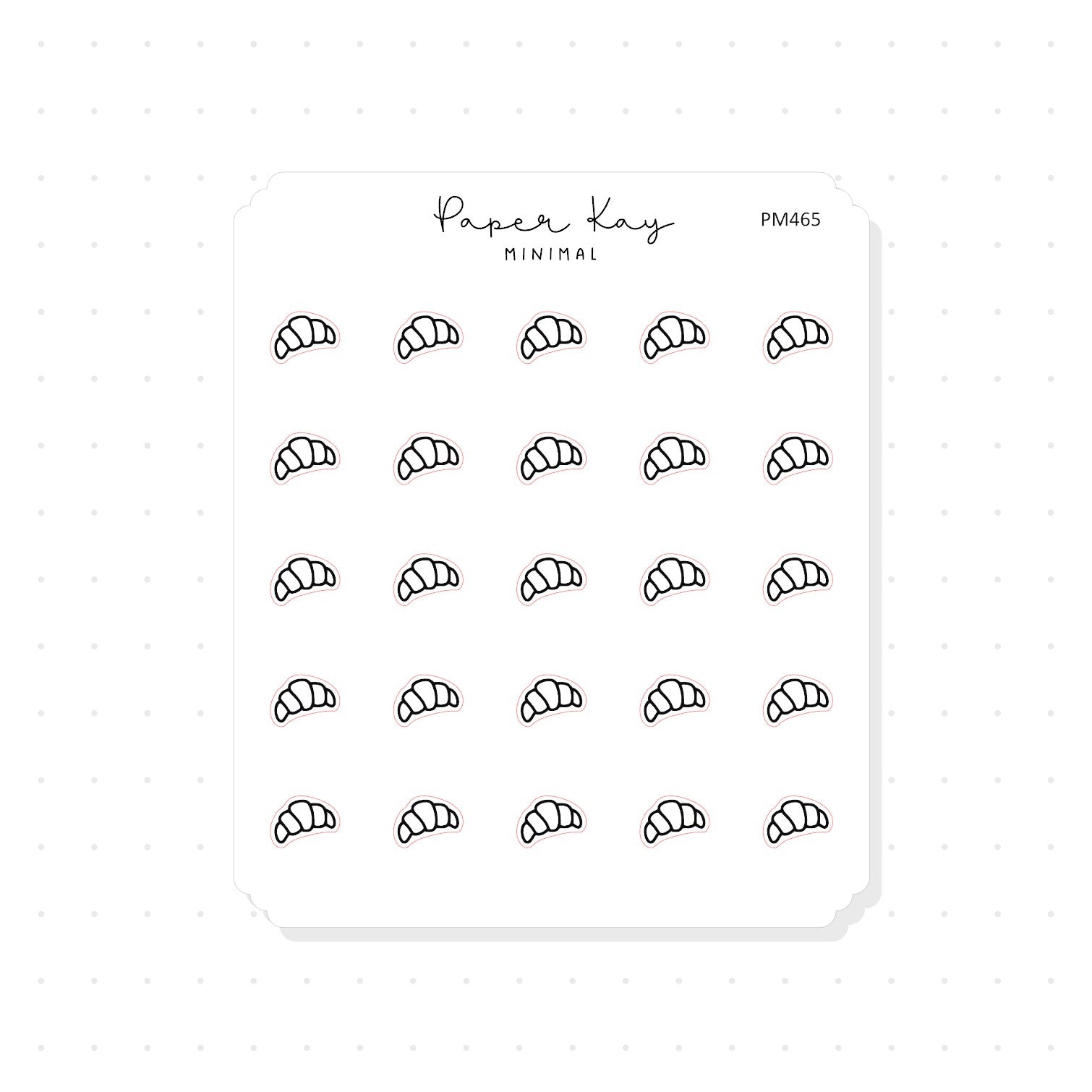 (PM465) Croissant - Tiny Minimal Icon Stickers