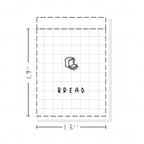 (PM466) Bread - Tiny Minimal Icon Stickers