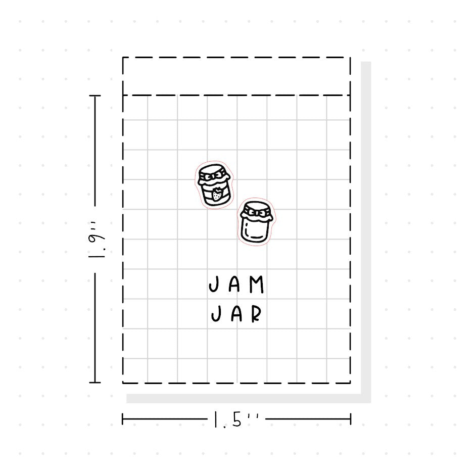 (PM468) Jam Jar - Tiny Minimal Icon Stickers