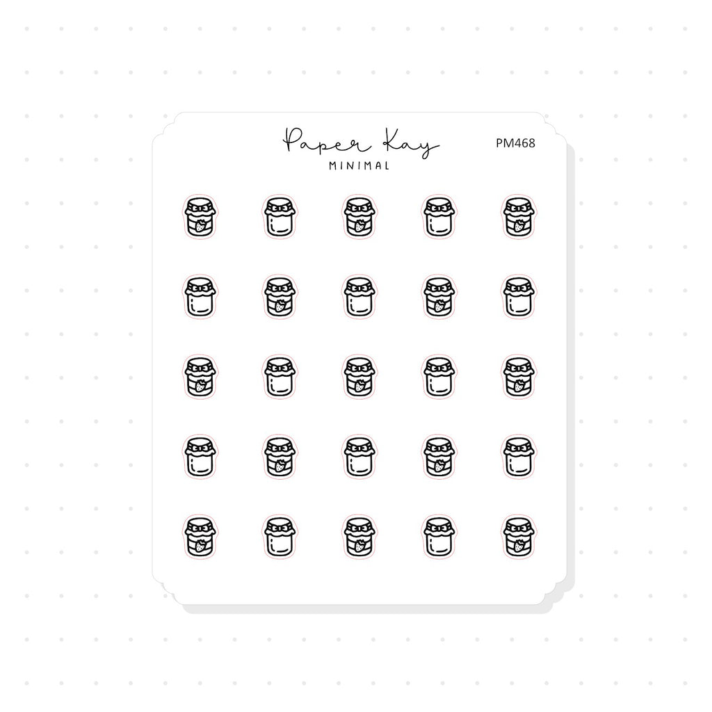 (PM468) Jam Jar - Tiny Minimal Icon Stickers