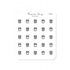 (PM468) Jam Jar - Tiny Minimal Icon Stickers