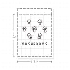 (PM469) Mushrooms - Tiny Minimal Icon Stickers