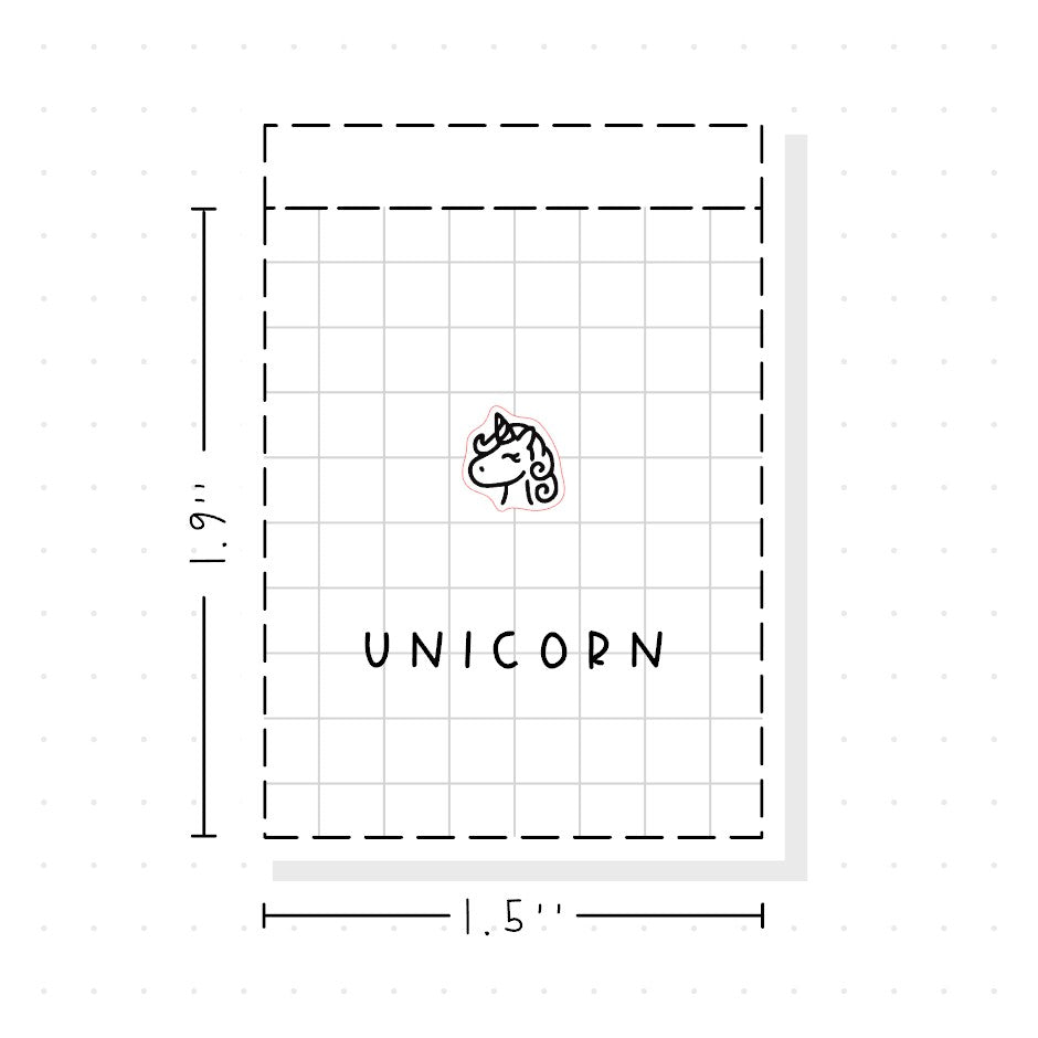 (PM470) Unicorn - Tiny Minimal Icon Stickers