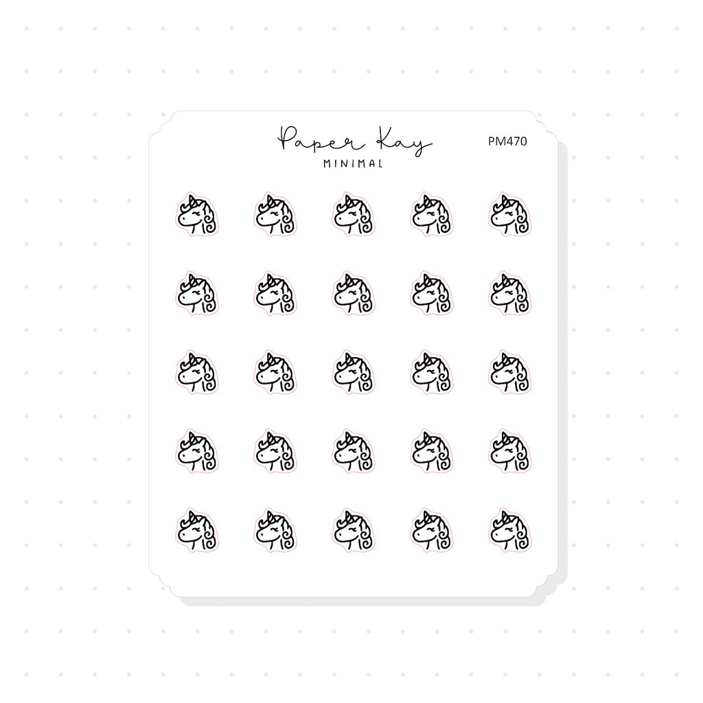 (PM470) Unicorn - Tiny Minimal Icon Stickers