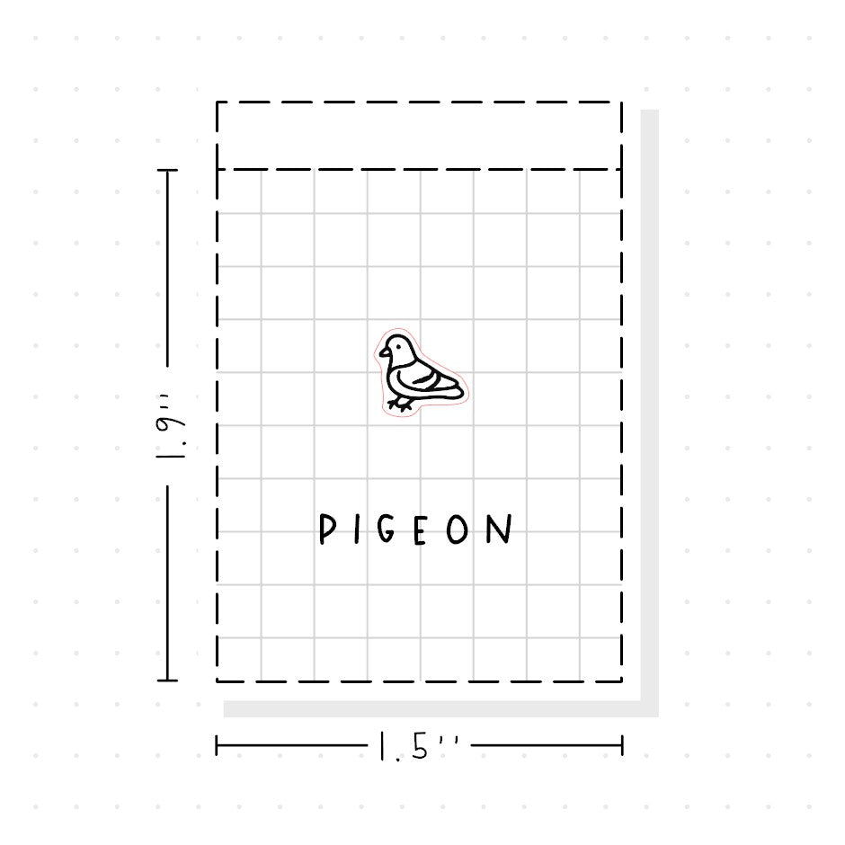 (PM471) Pigeon - Tiny Minimal Icon Stickers