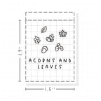 (PM472) Acorns and Leaves - Tiny Minimal Icon Stickers