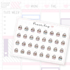Pastel Sprinkle Cupcakes Date Dot Stickers
