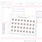 Pastel Sprinkle Cupcakes Date Dot Stickers