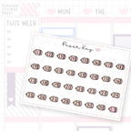 Pink Pencil Date Dot Stickers