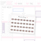 Pink Pencil Date Dot Stickers