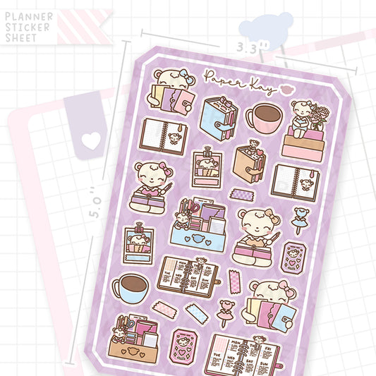 Planner Girl Dot the Bear Bujo Deco Stickers
