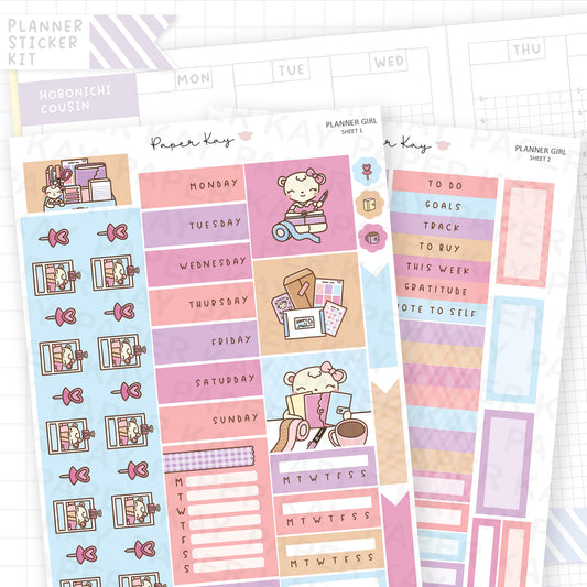 Planner Girl Hobonichi Cousin Sticker Kit