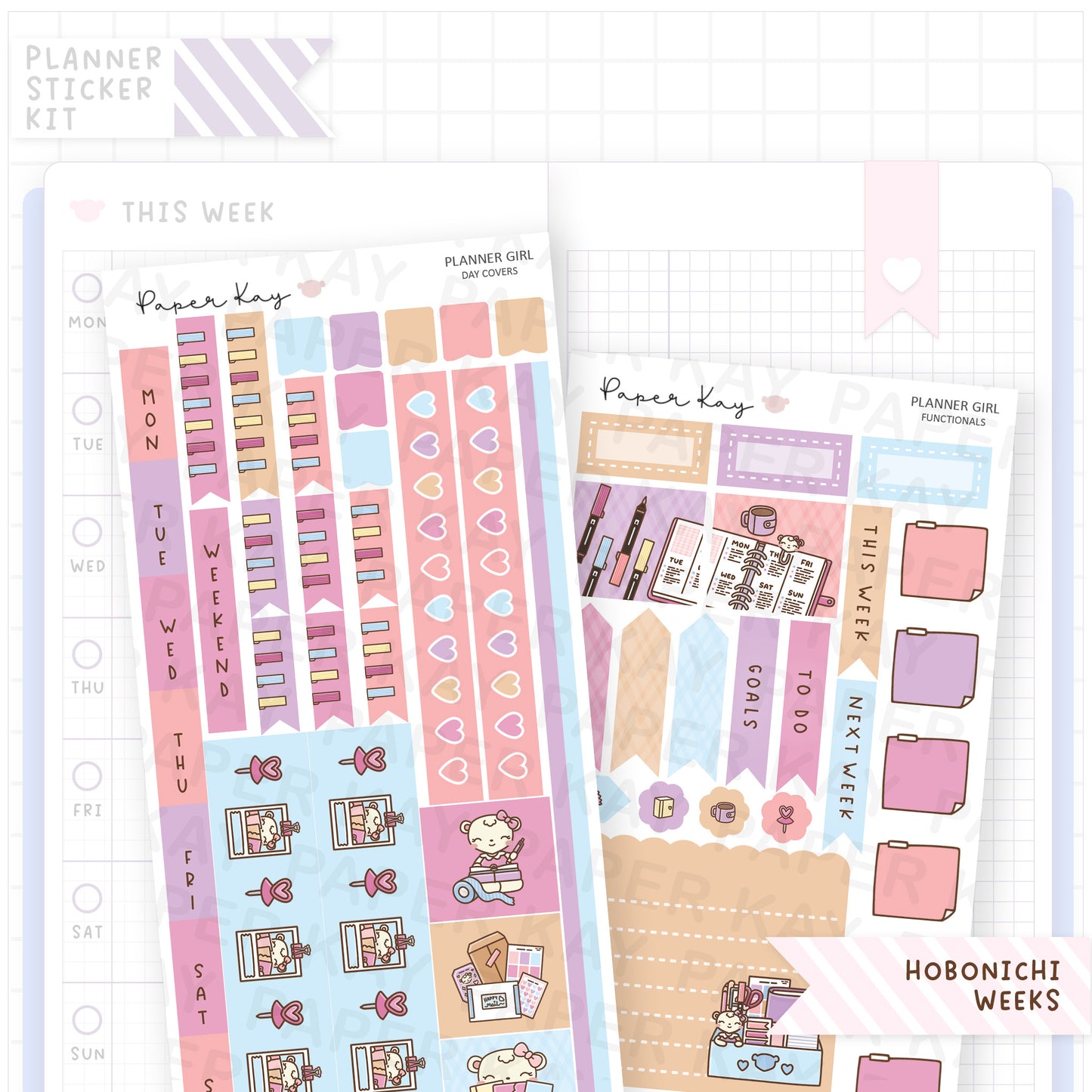 Planner Girl Hobonichi Weeks Sticker Kit