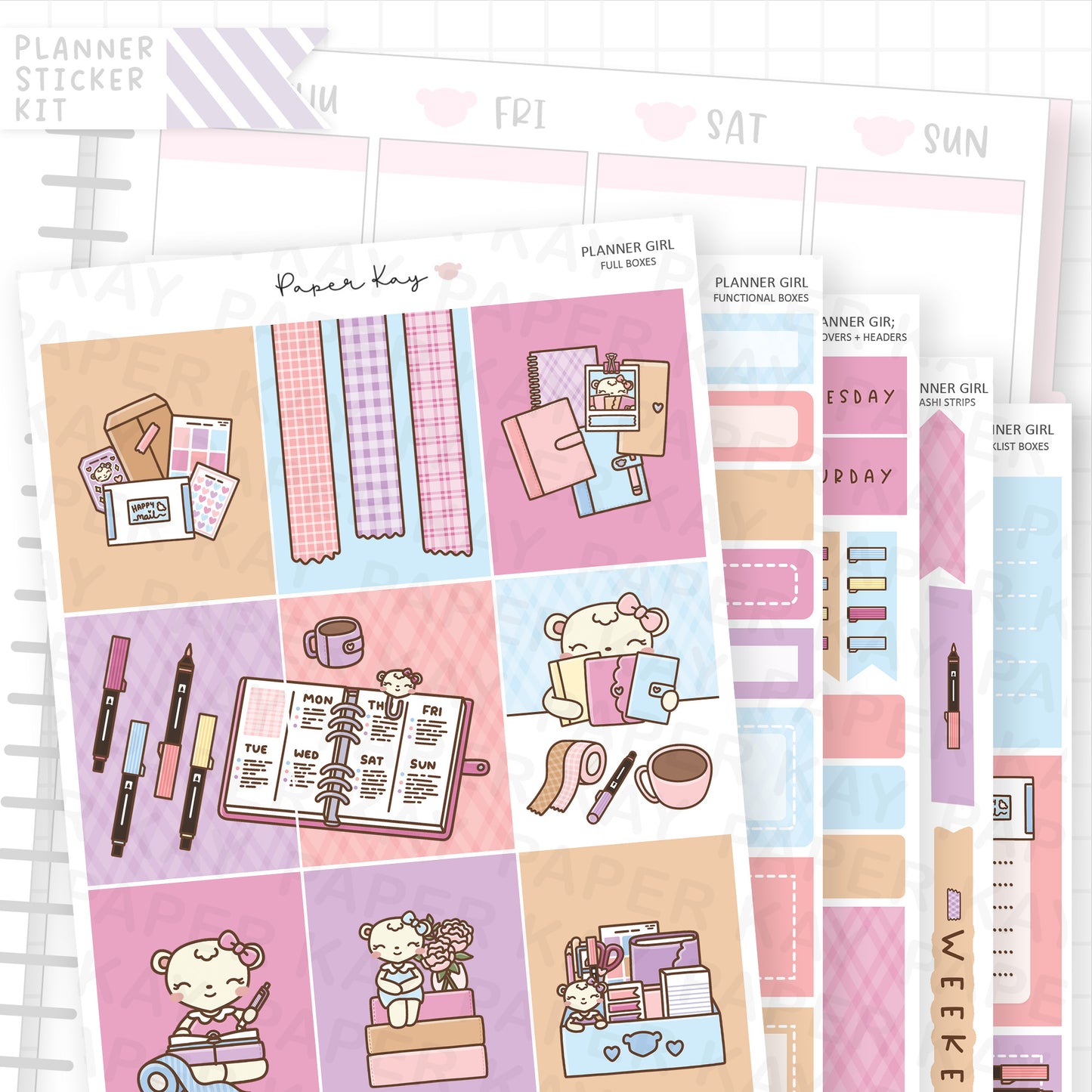 Planner Girl Weekly Vertical Kit