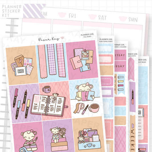 Planner Girl Weekly Vertical Kit