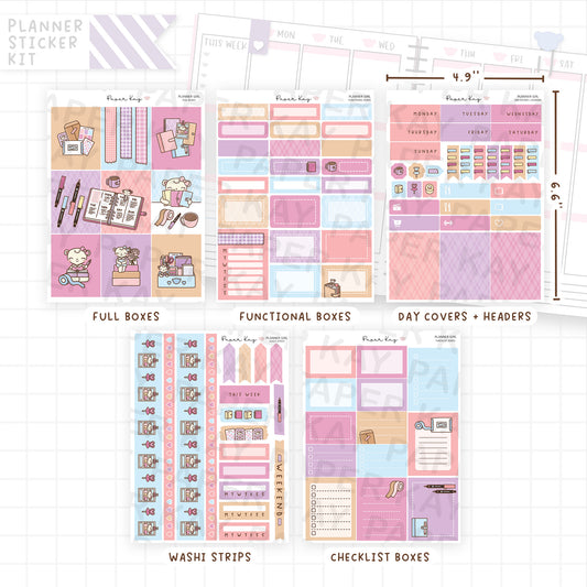 Planner Girl Weekly Vertical Kit