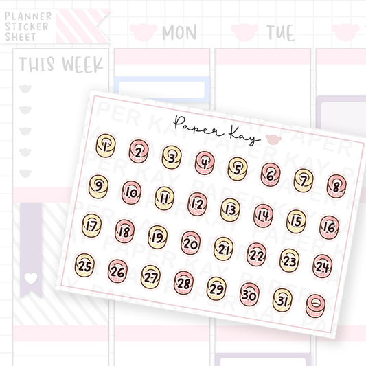 Planner Girl Washi Roll Date Dot Stickers