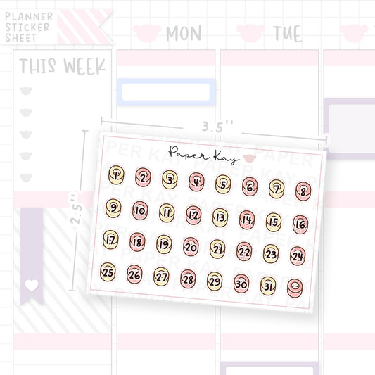 Planner Girl Washi Roll Date Dot Stickers