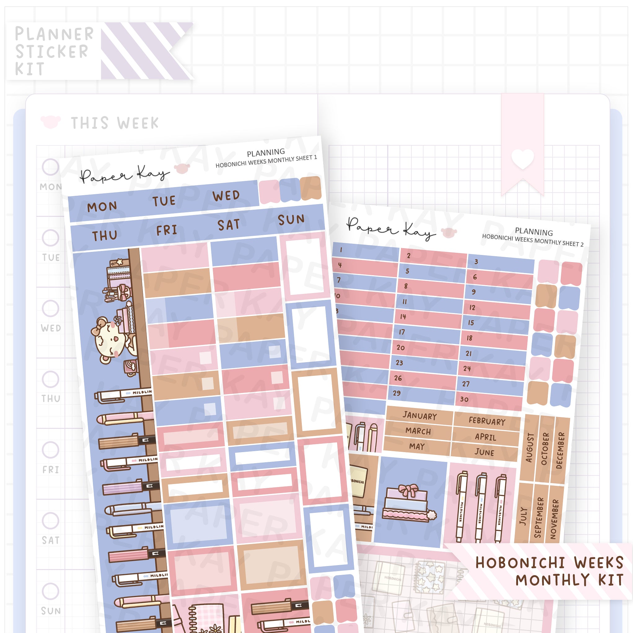 Planning Hobonichi Weeks Monthly Sticker Kit